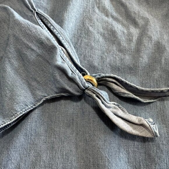 MICHAEL Michael Kors Tie Sleeve Split Neck Blouse Size Small - Picture 6 of 9